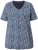 Ulla Popken So Many Dots Tee Navy Blue - T-shirts imprimés pour femme - 