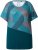 Ulla Popken Quick Drying Geometric Print Short Sleeve Tee Dark Petrol - T-shirts imprimés pour femme - 