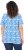 Ulla Popken Coral Reef Printed Short Sleeve V-Neck Tee Teal Blue - T-shirts imprimés pour femme - 