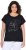 Ulla Popken Metallic Animal Cap Sleeve Graphic Tee Black - T-shirts imprimés pour femme - 