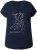 Ulla Popken Metallic Animal Cap Sleeve Graphic Tee Navy - T-shirts imprimés pour femme - 