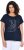 Ulla Popken Metallic Animal Cap Sleeve Graphic Tee Navy - T-shirts imprimés pour femme - 