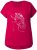 Ulla Popken Metallic Animal Cap Sleeve Graphic Tee Dark Raspberry - T-shirts imprimés pour femme - 