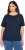 Ulla Popken TRUE Lettering Short Sleeve Tee Navy Blue - T-shirts imprimés pour femme - 
