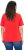 Ulla Popken TRUE Lettering Short Sleeve Tee Neon Red - T-shirts imprimés pour femme - 
