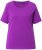 Ulla Popken TRUE Lettering Short Sleeve Tee Purple - T-shirts imprimés pour femme - 