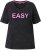 Ulla Popken Easy Short Sleeve Acid Wash Graphic Tee Black - T-shirts imprimés pour femme - 
