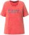Ulla Popken Easy Short Sleeve Acid Wash Graphic Tee Light Red - T-shirts imprimés pour femme - 
