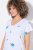 Ulla Popken Cross Stitch Short Sleeve Tee Snow White - T-shirts imprimés pour femme - T-shirts imprimés pour femme