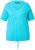Ulla Popken Ride The Wave Short Sleeve V-Neck Graphic Tee Deep Aqua - T-shirts imprimés pour femme - 
