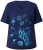 Ulla Popken Marine Print Short Sleeve Tee Ink Blue - T-shirts imprimés pour femme - 