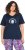 Ulla Popken Shell Picker Club Short Sleeve Graphic Tee Navy - T-shirts imprimés pour femme - 