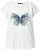 Ulla Popken Free Spirit Butterfly Cap Sleeve Graphic Tee Off-White - T-shirts imprimés pour femme - 