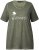 Ulla Popken Sunset Lettering Short Sleeve Graphic Tee Olive - T-shirts imprimés pour femme - 