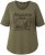 Ulla Popken Beaded Short Sleeve Graphic Tee Olive - T-shirts imprimés pour femme - 