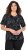 Ulla Popken Abstract Animal Print Short Sleeve Tee Black - T-shirts imprimés pour femme - 