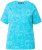 Ulla Popken Abstract Animal Print Short Sleeve Tee Deep Aqua - T-shirts imprimés pour femme - 