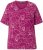 Ulla Popken Abstract Animal Print Short Sleeve Tee Magnolia Red - T-shirts imprimés pour femme - 
