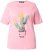 Ulla Popken Cactus Short Sleeve Graphic Tee Pink - T-shirts imprimés pour femme - 