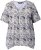 Ulla Popken Half-sleeve A-line V-neck Pointed Hem Animal Pattern T-shirt Moss - T-shirts imprimés pour femme - 