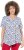 Ulla Popken Bow Print Short Sleeve Pointed Hem Tee Snow White - T-shirts imprimés pour femme - 