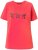 Ulla Popken Bow Short Sleeve Graphic Tee Light Red - T-shirts imprimés pour femme - 