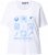 Ulla Popken Drinks And Sunset Graphic Tee Snow White - T-shirts imprimés pour femme - 