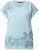 Ulla Popken Textured Paisley Motif Cap Sleeve Tee Light Moss Green - T-shirts imprimés pour femme - 