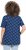 Ulla Popken Tile Print Short Sleeve Pleated Tee Dark Blue - T-shirts imprimés pour femme - 