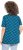 Ulla Popken Tile Print Short Sleeve Pleated Tee Teal - T-shirts imprimés pour femme - 