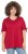 Ulla Popken Bow Print Split Sleeve Tee Ruby Red - T-shirts imprimés pour femme - 