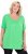 Ulla Popken Essential Front Pleat Tee Mint Green - T-shirts - 