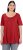 Ulla Popken Essential Front Pleat Tee Poppy - T-shirts - 