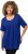 Ulla Popken Essential Front Pleat Tee Cobalt Blue - T-shirts - 