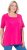 Ulla Popken Essential Square Neck Stretch Tee Magenta Pink - T-shirts - 