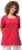 Ulla Popken Essential Square Neck Stretch Tee Dark Pink - T-shirts - 