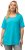 Ulla Popken Essential Square Neck Stretch Tee Deep Aqua - T-shirts - 
