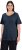 Ulla Popken Double Layer Rounded V-Neck Slim Fit Tee Navy Blue - T-shirts - 