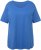 Ulla Popken Double Layer Rounded V-Neck Slim Fit Tee Blue - T-shirts - 