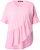 Ulla Popken Asymmetric Flounce Panel Short Sleeve Tee Pink - T-shirts - 