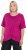 Ulla Popken Antibacterial Short Sleeve Draped Tee Light Magenta - T-shirts - 