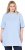 Ulla Popken Basic Round Neck Short Sleeve T-Shirt Light Blue - T-shirts - 