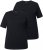 Ulla Popken Scoop Neck Short Sleeve Tee Black - T-shirts - 
