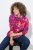 Ulla Popken Ribbon Print Turtleneck Sweatshirt Cherry Red - Sweatshirts & hoodies - Sweats, Hoodies & Maille Douillets