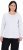 Ulla Popken Basic Round Neck Long Sleeve Slim Fit Cotton Tee Snow White - Jupes - 