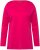 Ulla Popken Basic Round Neck Long Sleeve Slim Fit Cotton Tee Magenta Pink - T-shirts - 
