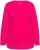 Ulla Popken Basic Round Neck Long Sleeve Slim Fit Cotton Tee Red Pink - T-shirts - 