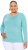 Ulla Popken Basic Round Neck Long Sleeve Slim Fit Cotton Tee Mint - T-shirts - 
