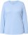 Ulla Popken Basic Round Neck Long Sleeve Slim Fit Cotton Tee Light Blue - T-shirts - 