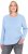 Ulla Popken Basic Round Neck Long Sleeve Slim Fit Cotton Tee Light Blue - T-shirts - 